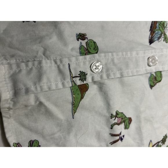 Vtg Single Stitch Hawaiian Children’s Button Up Shirt Medium Aloha Dinosaur - Picture 4 of 9